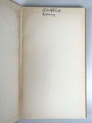 A Boy's Will, signed by Frost in Albany, New York