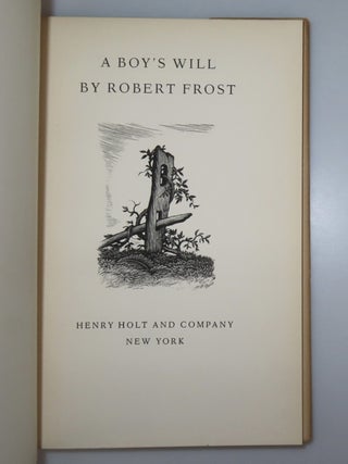A Boy's Will, signed by Frost in Albany, New York