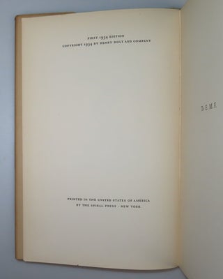 A Boy's Will, signed by Frost in Albany, New York