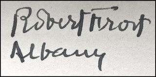 A Boy's Will, signed by Frost in Albany, New York