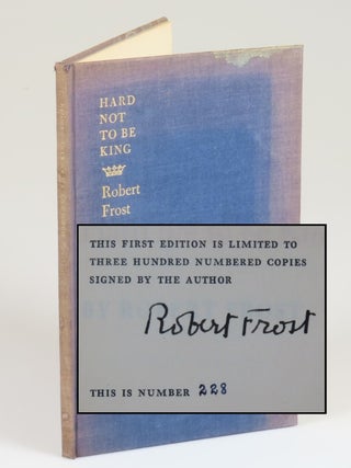 Item #008605 Hard not to be King, copy number 228 of the limited and numbered first separate...