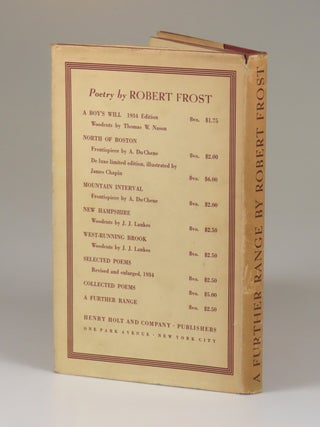 A Further Range, a signed association copy, inscribed and dated in the year of publication in Plymouth, Massachusetts