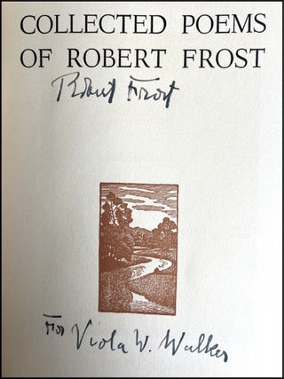 Collected Poems, inscribed by Robert Frost