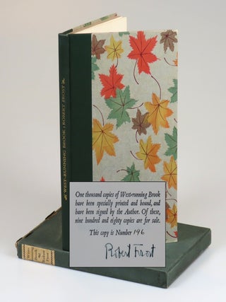 Item #008634 West-Running Brook, copy #196 of the limited and numbered edition, signed by both...
