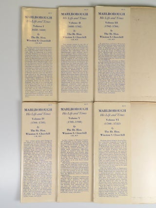 Marlborough: His Life and Times, a full set of six U.S. first editions in the uniform issue dust jackets, inscribed and dated in Volume I by Winston S. Churchill in 1946 for a U.S. Army veteran of the First and Second World Wars, and accompanied by a letter of presentation on House of Commons stationery signed by Churchill's Principal Personal Secretary