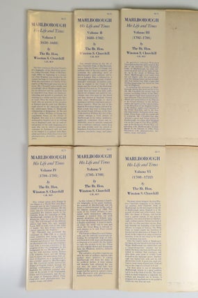 Marlborough: His Life and Times, a full set of six U.S. first editions in the uniform issue dust jackets, inscribed and dated in Volume I by Winston S. Churchill in 1946 for a U.S. Army veteran of the First and Second World Wars, and accompanied by a letter of presentation on House of Commons stationery signed by Churchill's Principal Personal Secretary