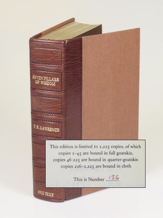 Item #008650 Seven Pillars of Wisdom: a triumph, the complete 1922 'Oxford' text, limited...