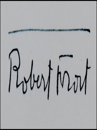 Collected Poems of Robert Frost, signed by Frost