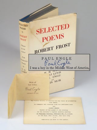 Item #008698 Selected Poems, signed and dated by Paul Engle at his introductory essay, with his...