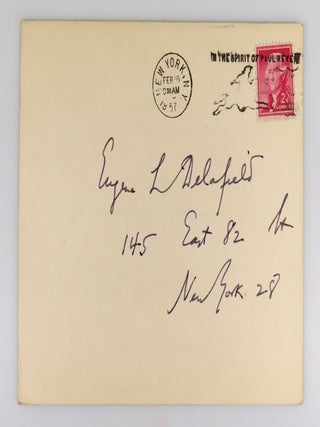 Selected Poems, signed and dated by Paul Engle at his introductory essay, with his laid-in compliments card
