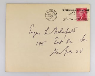Selected Poems, signed and dated by Paul Engle at his introductory essay, with his laid-in compliments card