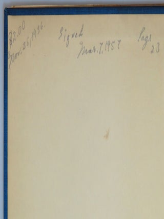 Selected Poems, signed and dated by Paul Engle at his introductory essay, with his laid-in compliments card