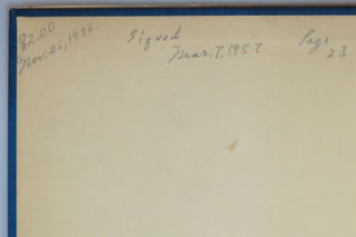 Selected Poems, signed and dated by Paul Engle at his introductory essay, with his laid-in compliments card