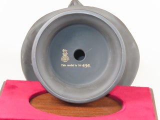 Royal Doulton Winston Churchill Centenary Bust, copy #495 of the limited edition, including the original wood plinth and housed in the original two-piece case