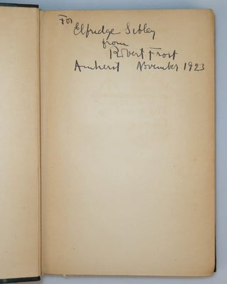 Selected Poems, inscribed by Frost at Amherst to a student in the year of publication