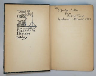 Selected Poems, inscribed by Frost at Amherst to a student in the year of publication