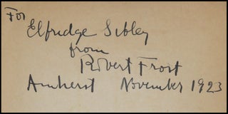 Selected Poems, inscribed by Frost at Amherst to a student in the year of publication