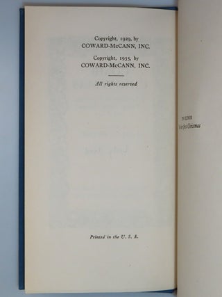 Come Christmas: A Selection of Christmas Poetry, Song, Drama and Prose, inscribed and signed in 1936 by Robert Frost to a famous Frost collector, and further inscribed and twice signed by the editor, Lesley Frost, Robert Frost's eldest daughter