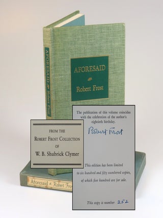 Item #008719 Aforesaid, copy #252 of the limited, numbered, and signed edition, this copy from...