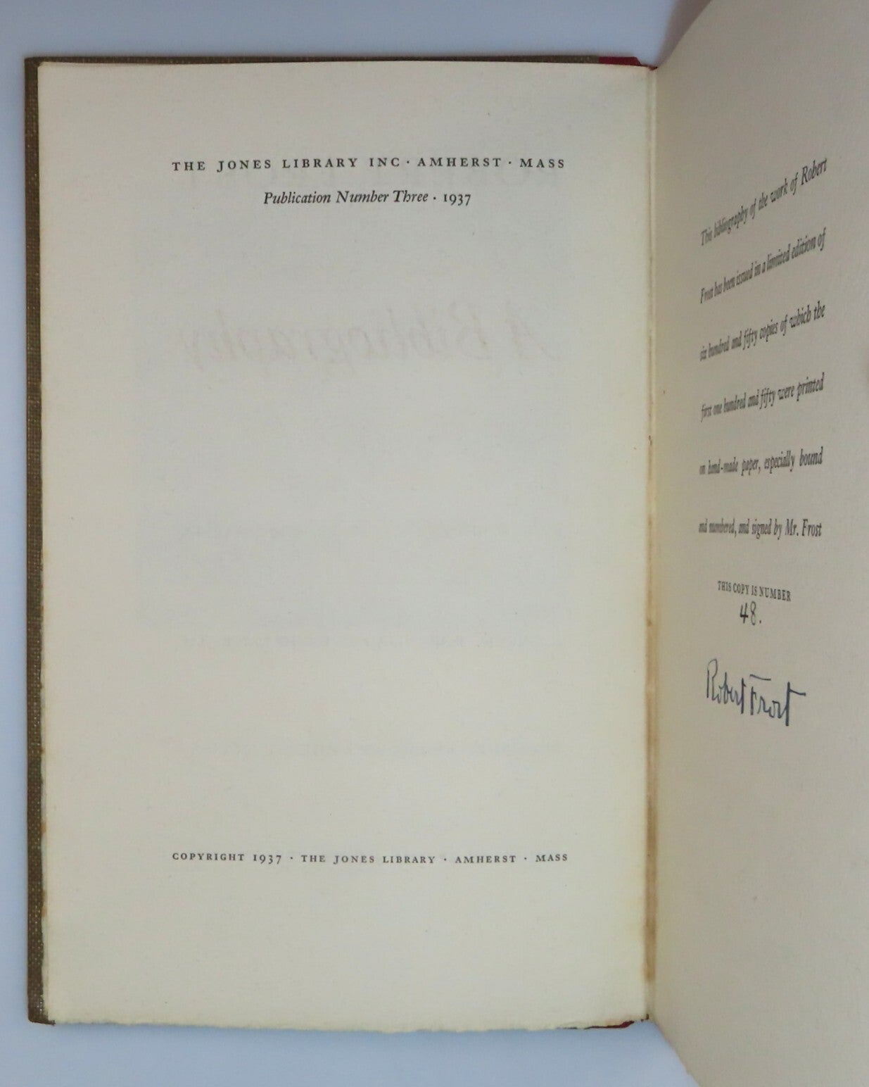 Charles R. Green Robert Frost: A Bibliography | W. B. Shubrick Clymer, Charles R. Green ...