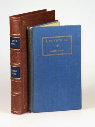 A Boy's Will, inscribed by Frost with a full, untitled manuscript evolving draft of the poem that would be published in 1928's A West-Running Brook as "A Minor Bird"