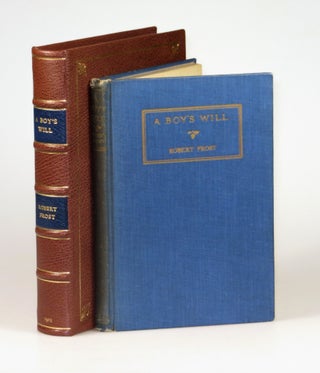 A Boy's Will, inscribed by Frost with a full, untitled manuscript evolving draft of the poem that would be published in 1928's A West-Running Brook as "A Minor Bird"