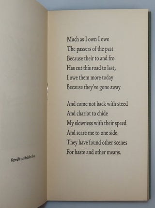 Closed for Good, Robert Frost's 1948 Christmas Card, one of 375 featuring his Christmas greeting under his name, this copy inscribed and signed by Frost