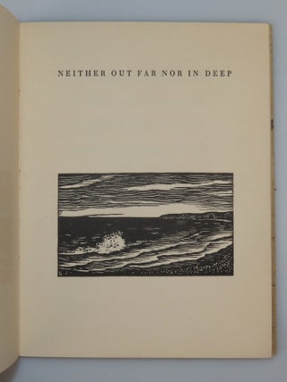 Neither Out Far Nor In Deep, Robert Frost's 1935 Christmas Card, one of 450 featuring his Christmas greeting under his name, this copy signed by Frost