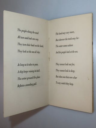 Neither Out Far Nor In Deep, Robert Frost's 1935 Christmas Card, one of 450 featuring his Christmas greeting under his name, this copy signed by Frost