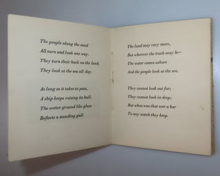 Neither Out Far Nor In Deep, Robert Frost's 1935 Christmas Card, one of 450 featuring his Christmas greeting under his name, this copy signed by Frost