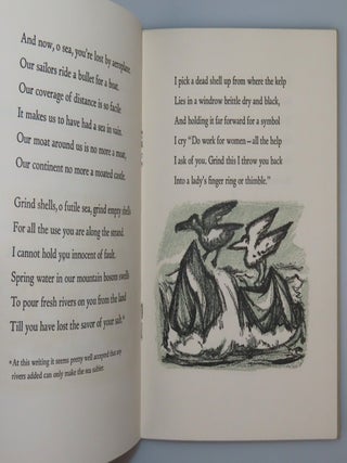 Does No One But Me at All Ever Feel This Way In The Least, Robert Frost's 1952 Christmas Card, one of 475 featuring his Christmas greeting under his name, the first published appearance of this poem, this copy twice signed by Frost, once in the book, once again on a cheeky slip conveying the poem on Independence Day, 4 July 1953