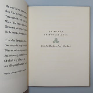 Does No One But Me at All Ever Feel This Way In The Least, Robert Frost's 1952 Christmas Card, one of 475 featuring his Christmas greeting under his name, the first published appearance of this poem, this copy twice signed by Frost, once in the book, once again on a cheeky slip conveying the poem on Independence Day, 4 July 1953