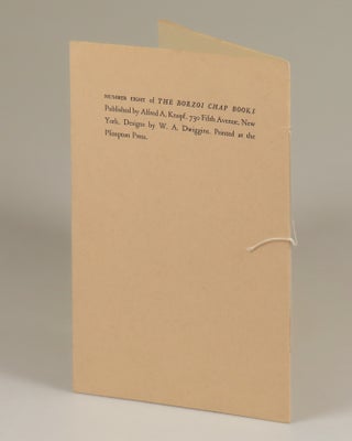 The Lone Striker, a pristine first edition, still within the original envelope, inscribed by Frost to a noted bibliophile and early Frost enthusiast in May 1935
