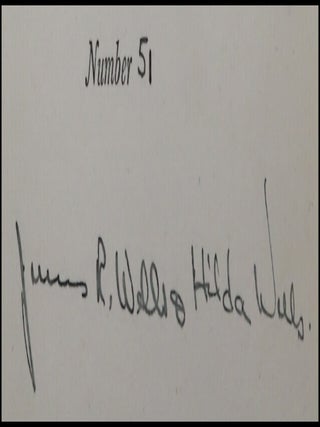 The Cow's in the Corn: A One-Act Irish Play in Rhyme, this copy a singular 20th century convocation of five literary associations, being copy #51 of 91 signed by Frost, also signed by the publishers James & Hilda Wells, accompanied by a 17 October 1929 autograph letter signed by Frost's friend and fellow poet Edward Arlington Robinson thanking Wells for the gift of a copy, and featuring the bookplate of the great bibliophile Frederick B. Adams with his notes on provenance