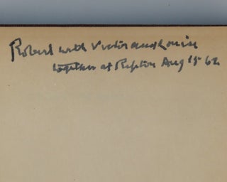 A Further Range, a significant association copy of Frost's Pulitzer Prize-winning collection, inscribed by Frost to his close friends Victor and Louise Reichert during Frost's final summer in Ripton, Vermont, on 15 August 1962, just five and a half months before Frost's death