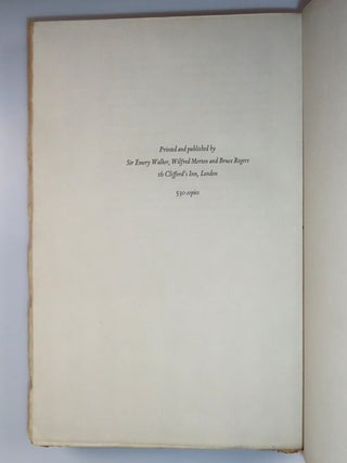 The Odyssey, a publisher's presentation copy, warmly inscribed by Emery Walker three months before his death as a birthday gift to the renowned musician and cultural figure Violet Gordon Woodhouse, accompanied by the original publisher’s prospectus, and housed in the original slipcase