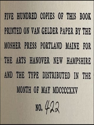 The Arts Anthology: Dartmouth Verse 1925, poet Carl Sandburg's copy, inscribed to him in January 1926