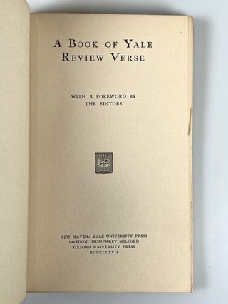 A Book of Yale Review Verse