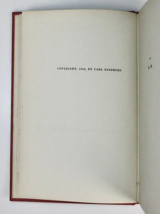 Good Morning America, one of very few copies of the limited edition signed by Sandburg printed throughout on blue paper
