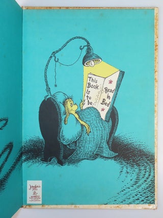 Dr. Seuss's Sleep Book, purchased and inscribed for a young mother in 1963 at a bookshop one mile from Dr. Seuss’s La Jolla, California home