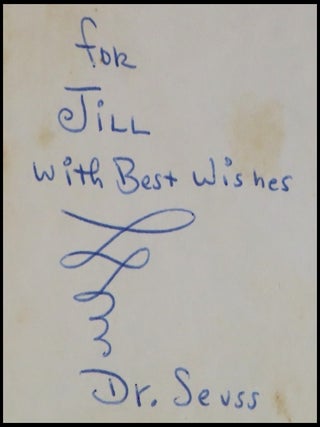 Dr. Seuss's Sleep Book, purchased and inscribed for a young mother in 1963 at a bookshop one mile from Dr. Seuss’s La Jolla, California home
