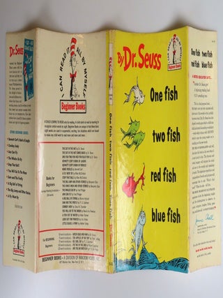 One fish two fish red fish blue fish, purchased and inscribed for a young mother in 1963 at a bookshop one mile from Dr. Seuss&rsquo;s La Jolla, California home