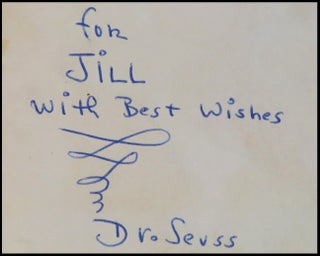 One fish two fish red fish blue fish, purchased and inscribed for a young mother in 1963 at a bookshop one mile from Dr. Seuss’s La Jolla, California home