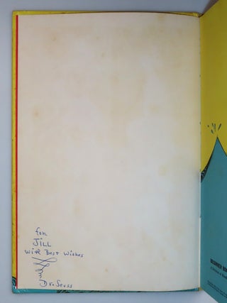 One fish two fish red fish blue fish, purchased and inscribed for a young mother in 1963 at a bookshop one mile from Dr. Seuss&rsquo;s La Jolla, California home