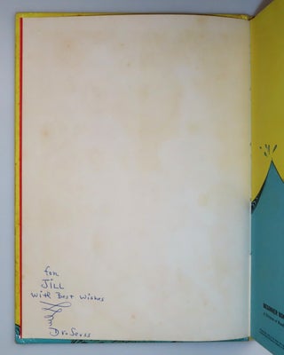One fish two fish red fish blue fish, purchased and inscribed for a young mother in 1963 at a bookshop one mile from Dr. Seuss’s La Jolla, California home