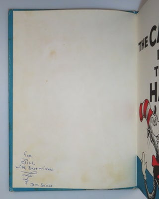 The Cat in the Hat, purchased and inscribed for a young mother in 1963 at a bookshop one mile from Dr. Seuss’s La Jolla, California home