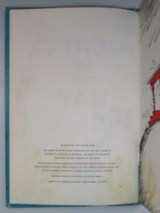 The Cat in the Hat, purchased and inscribed for a young mother in 1963 at a bookshop one mile from Dr. Seuss’s La Jolla, California home