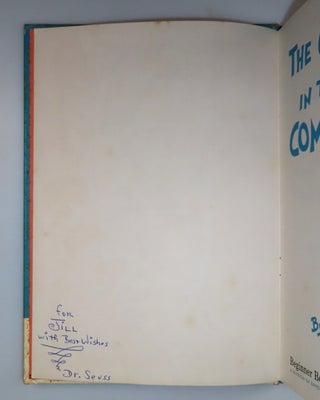 The Cat in the Hat Comes Back, purchased and inscribed for a young mother in 1963 at a bookshop one mile from Dr. Seuss’s La Jolla, California home