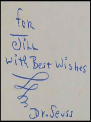 On Beyond Zebra!, purchased and inscribed for a young mother in 1963 at a bookshop one mile from Dr. Seuss&rsquo;s La Jolla, California home