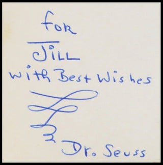 The 500 Hats of Bartholomew Cubbins, purchased and inscribed for a young mother in 1963 at a bookshop one mile from Dr. Seuss’s La Jolla, California home